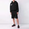 Off-White Camiseta holgada con estampado en la espalda para hombre, color negro