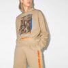 Off-White Camiseta holgada de hombre con estampado de letras, color caqui