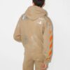 Off-White Camiseta holgada para hombre, color caqui