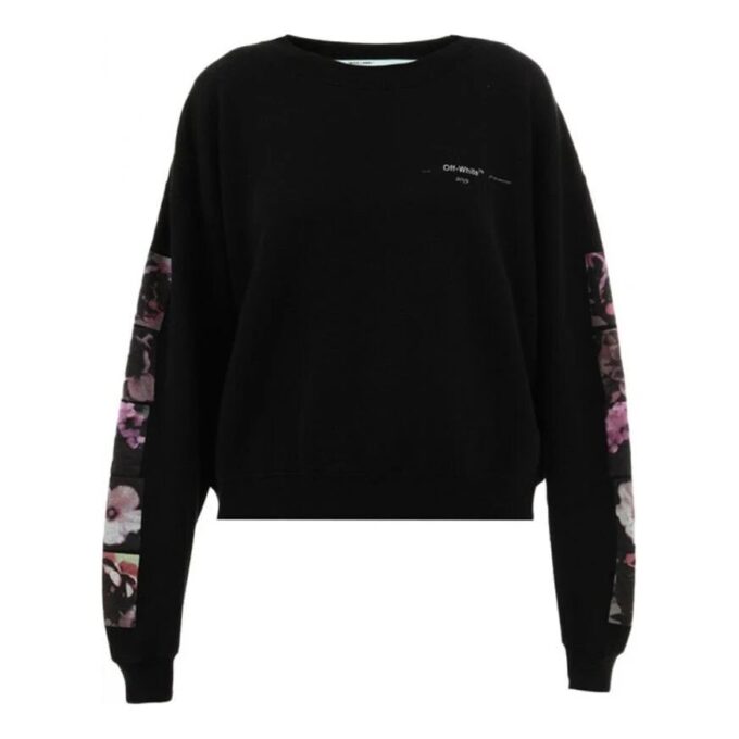 Off-White con estampado de flores sueltas, negro