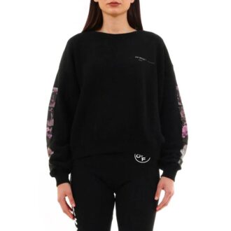 Off-White con estampado de flores sueltas, negro