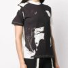 Off-White con estampado, pantalones cortos, negro