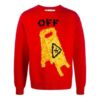 Off-White Cuello redondo para hombre Skeleton Rojo