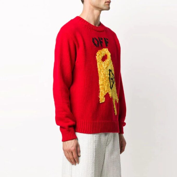 Off-White Cuello redondo para hombre Skeleton Rojo