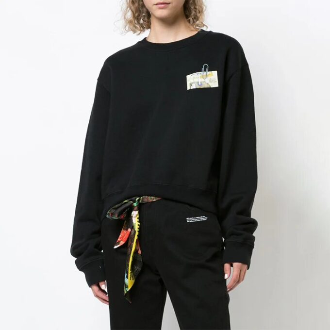 Off-White Dorso Grande Estampado Holgado Negro