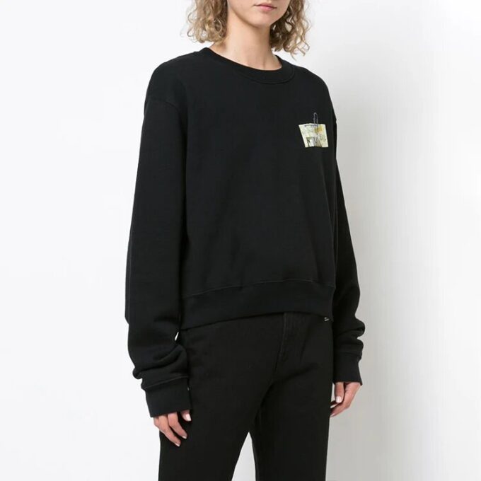 Off-White Dorso Grande Estampado Holgado Negro