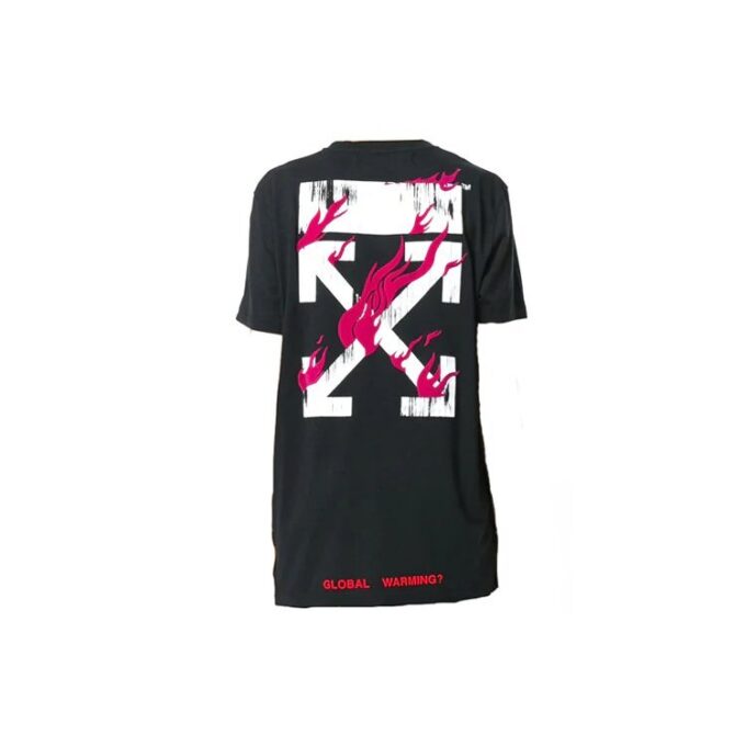 Off-White Flame Pantalones Cortos Negro
