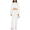 Off-White For All Helvetica Crop Over Crewneck «White Black»