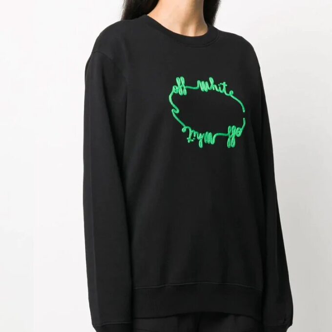 Off-White FW20 con logo, de punto, holgado, negro