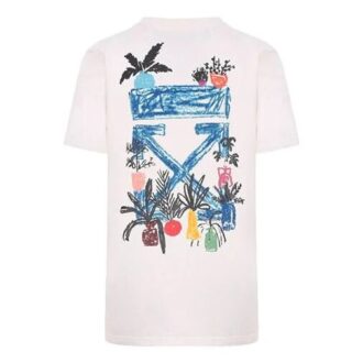 Off-White Graft Arrows Algodón Cuello redondo Pantalones Cortos Corte normal