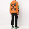 Off-White Hombre 3D Logo Sudadera con capucha de punto Naranja