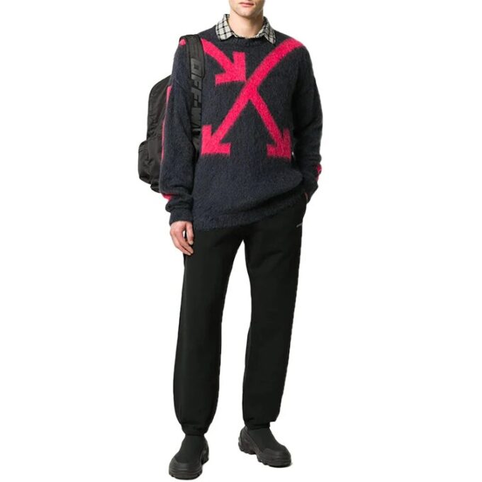 Off-White Hombre Arrow Intarsia Negro