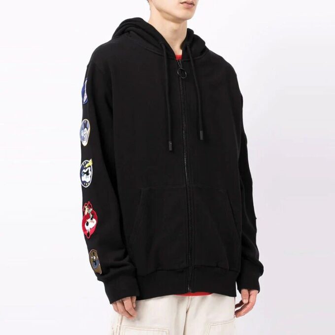 Off-White Hombre Back Arrow Zipper Negro