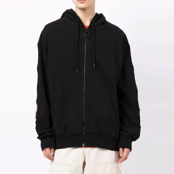 Off-White Hombre Back Arrow Zipper Negro