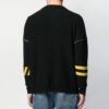 Off-White Hombre con logo, jersey de cuello redondo, negro