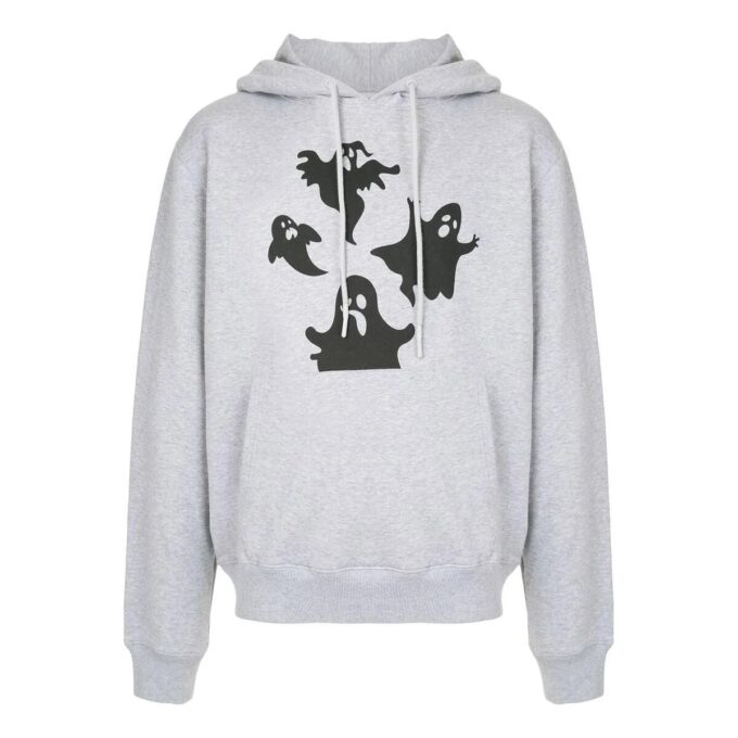 Off-White Hombre Devil Estampado Con Capucha Manga Larga Gris