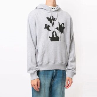 Off-White Hombre Devil Estampado Con Capucha Manga Larga Gris Off-White Hombre Devil Estampado Con Capucha Manga Larga Gris