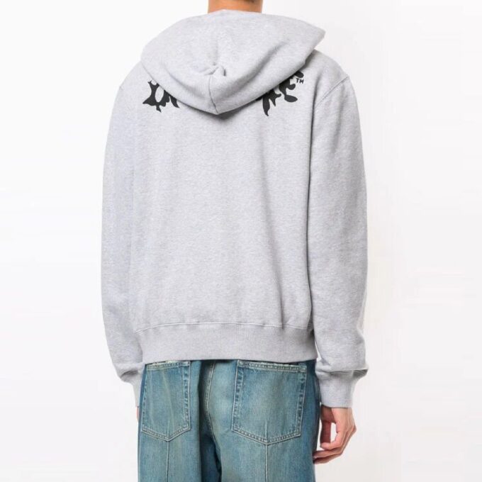 Off-White Hombre Devil Estampado Con Capucha Manga Larga Gris