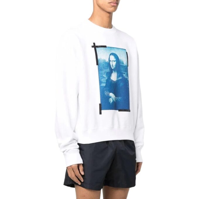 Off-White Hombre Elizabeth Printing Manga larga Blanco