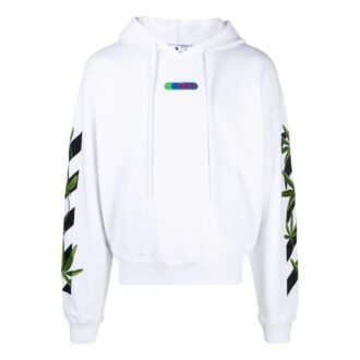 Off-White Hombre Estampado con logotipo Liso Manga larga Blanco