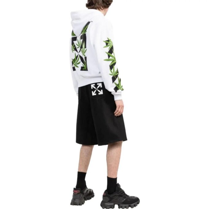 Off-White Hombre Estampado con logotipo Liso Manga larga Blanco