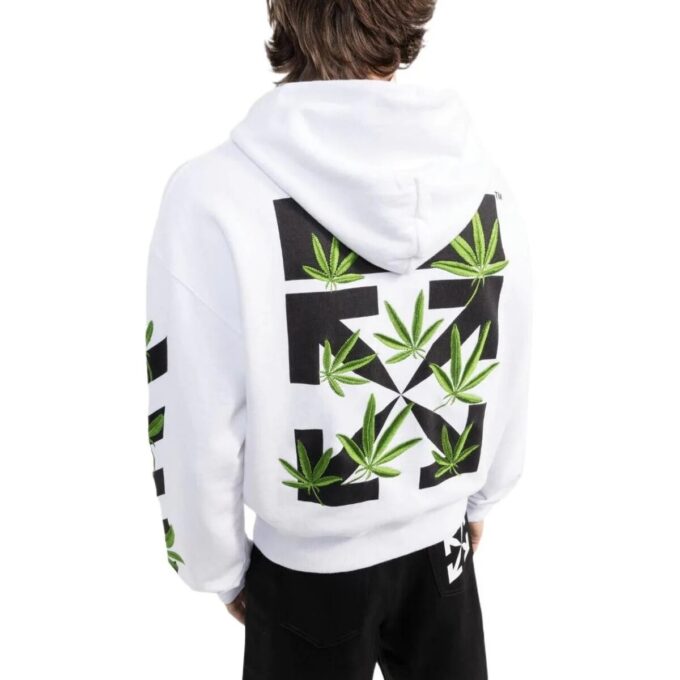 Off-White Hombre Estampado con logotipo Liso Manga larga Blanco