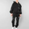 Off-White Hombre Estampado Cremallera Diagonal Corte holgado Negro