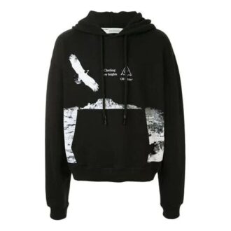 Off-White Hombre Estampado de animales Corte holgado Negro