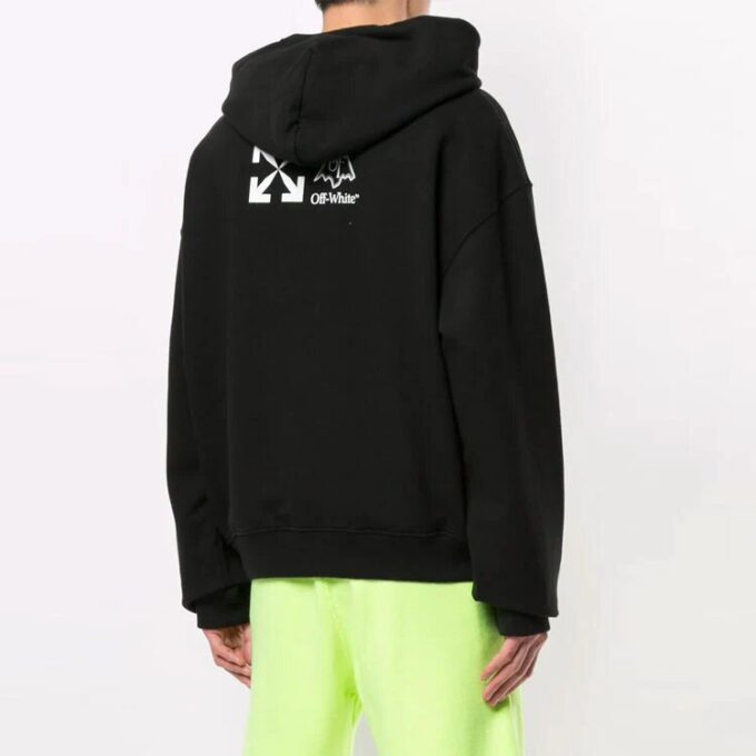 Off-White Hombre Estampado de animales Corte holgado Negro