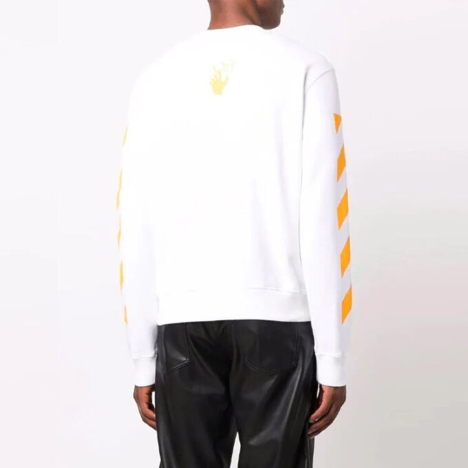 Off-White Hombre FW21 Camiseta con cuello redondo y estampado, versión estándar, blanco