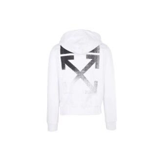 Off-White Hombre FW21 Camiseta de manga larga holgada con estampado de flechas degradadas, color blanco