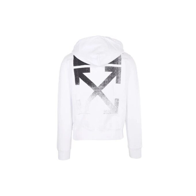 Off-White Hombre FW21 Camiseta de manga larga holgada con estampado de flechas degradadas, color blanco