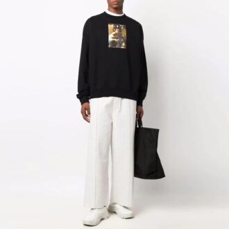 Off-White Hombre FW21 Caravaggio Estampado Corte Holgado Negro