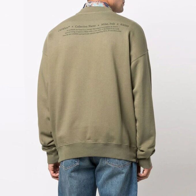 Off-White Hombre FW21 Caravaggio Painting Sin capucha Corte holgado Verde