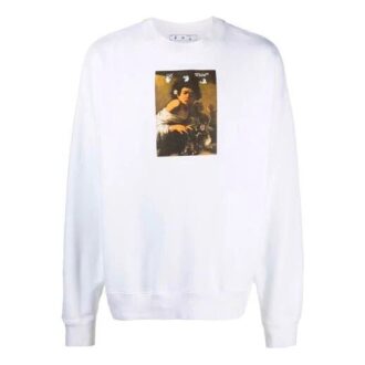 Off-White Hombre FW21 Estampado Caravaggio Corte holgado Blanco