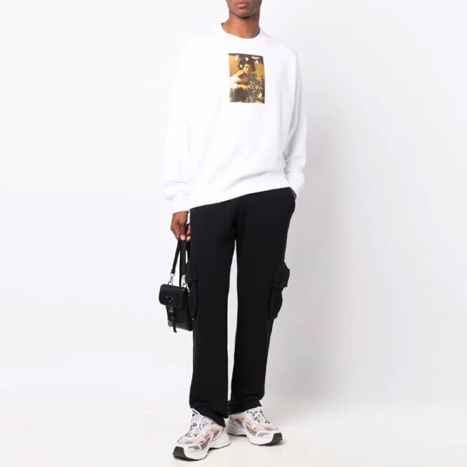 Off-White Hombre FW21 Estampado Caravaggio Corte holgado Blanco