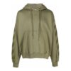 Off-White Hombre FW21 Estampado con capucha Manga larga Corte holgado Verde