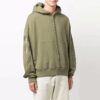 Off-White Hombre FW21 Estampado con capucha Manga larga Corte holgado Verde
