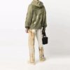 Off-White Hombre FW21 Estampado con capucha Manga larga Corte holgado Verde