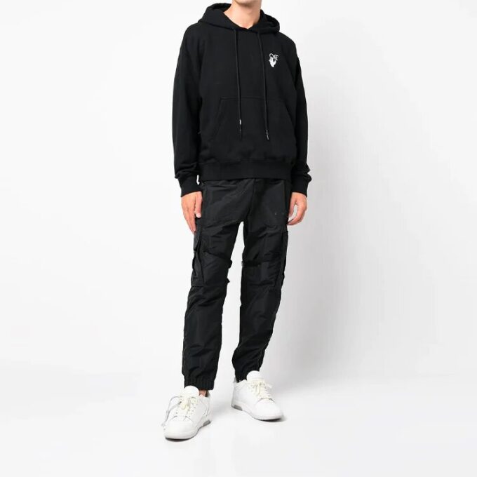 Off-White Hombre FW21 Estampado con logotipo Holgado Negro