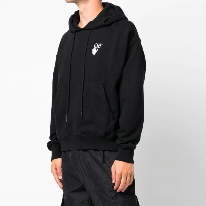 Off-White Hombre FW21 Estampado con logotipo Holgado Negro