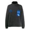 Off-White Hombre FW21 Estampado Cuello alto Manga larga Corte holgado Negro Gris