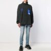 Off-White Hombre FW21 Estampado Cuello alto Manga larga Corte holgado Negro Gris