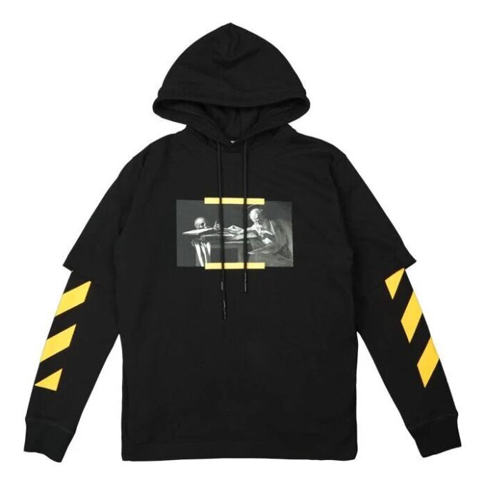 Off-White Hombre FW21 Estampado de Caravaggio Corte holgado Negro