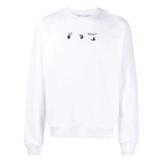 Off-White Hombre FW21 Estampado de flechas Corte holgado Blanco