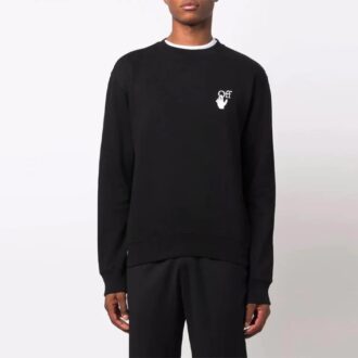 Off-White Hombre FW21 Estampado de flechas Corte holgado Negro