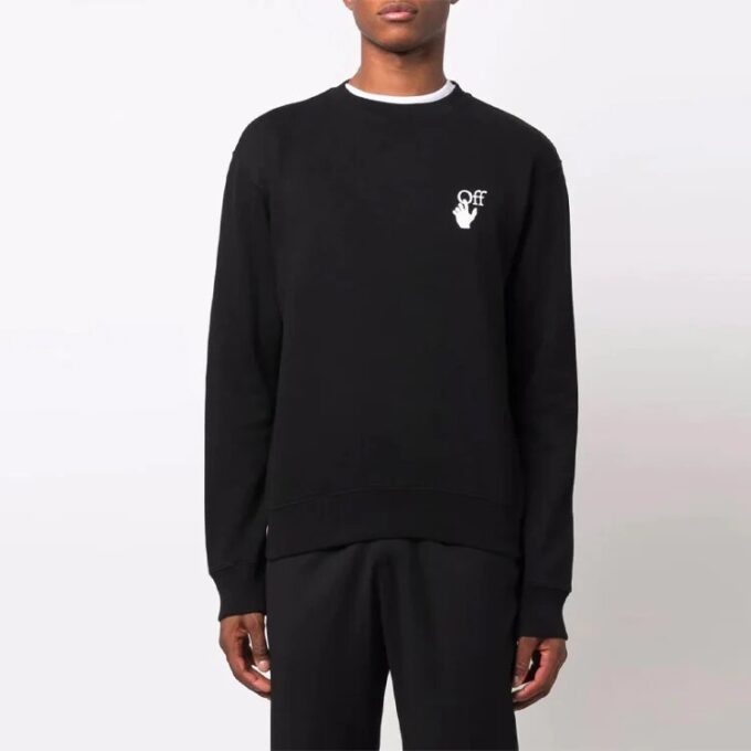 Off-White Hombre FW21 Estampado de flechas Corte holgado Negro