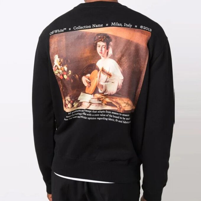 Off-White Hombre FW21 Estampado de flechas Corte holgado Negro