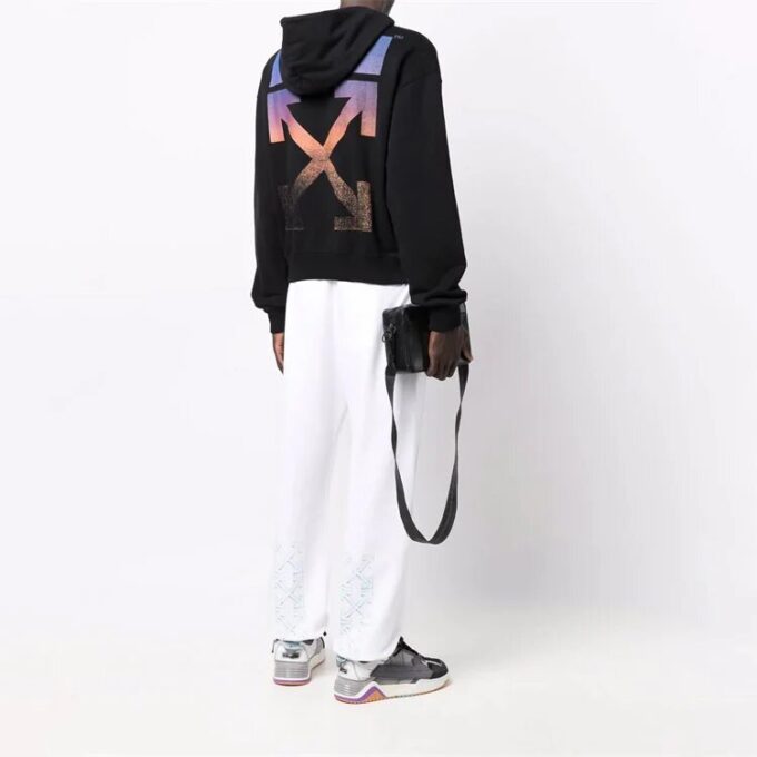 Off-White Hombre FW21 Estampado de flechas Corte holgado Negro