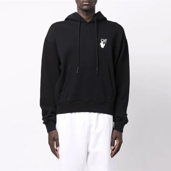 Off-White Hombre FW21 Estampado de flechas Corte holgado Negro